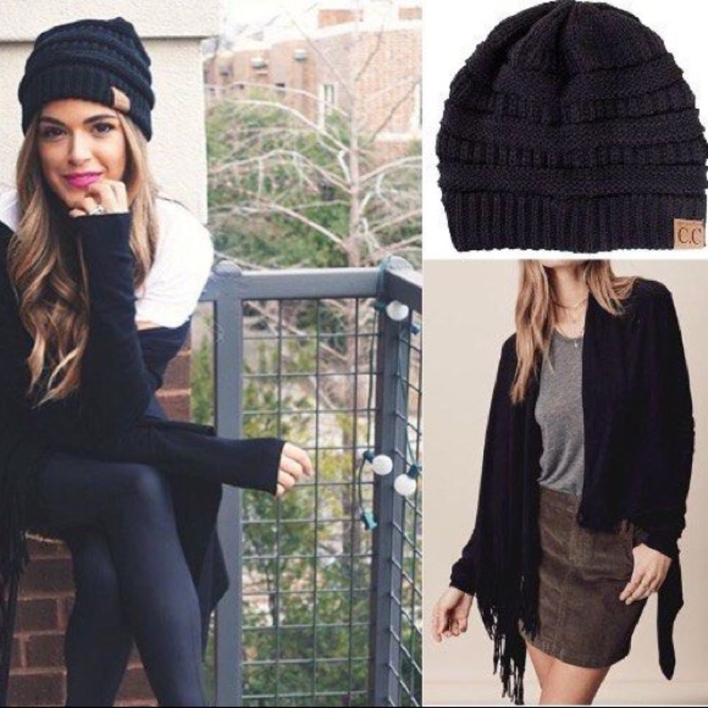 C.C. Knitted Beanie Hat